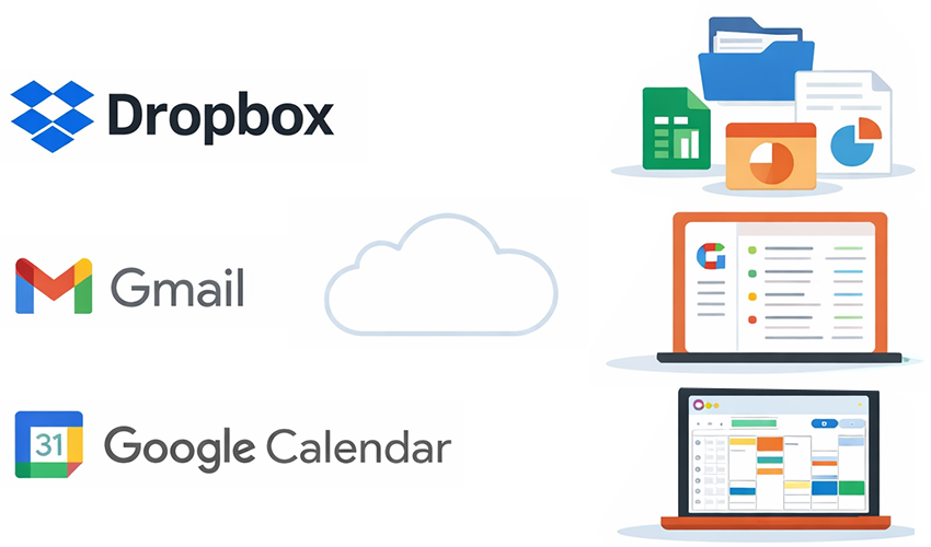 ・Dropbox・Gmail・Googleカレンダー