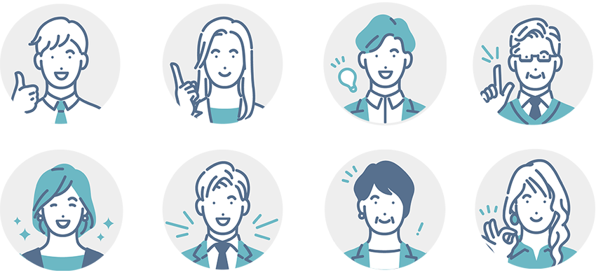 笑顔のビジネスパーソン